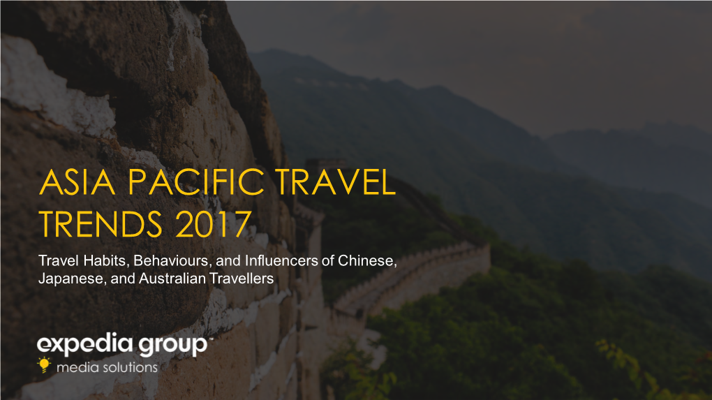 Asia Pacific Travel Trends 2017