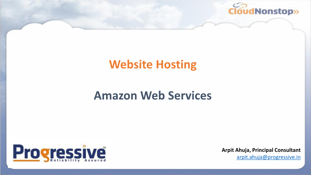 Website Hosting Amazon Web Services