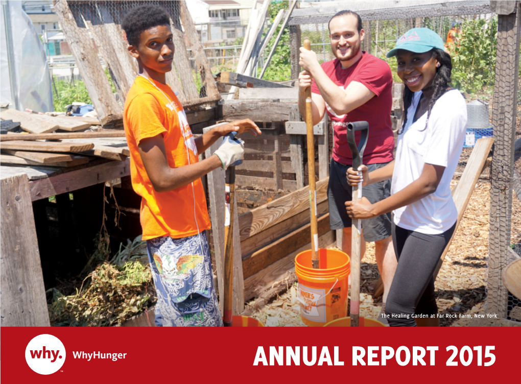 ANNUAL REPORT 2015 Closing the Hunger Gap Conference, Oregon