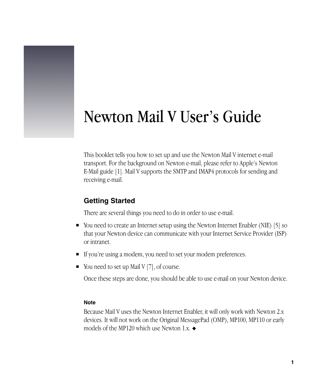 Newton Mail V User's Guide