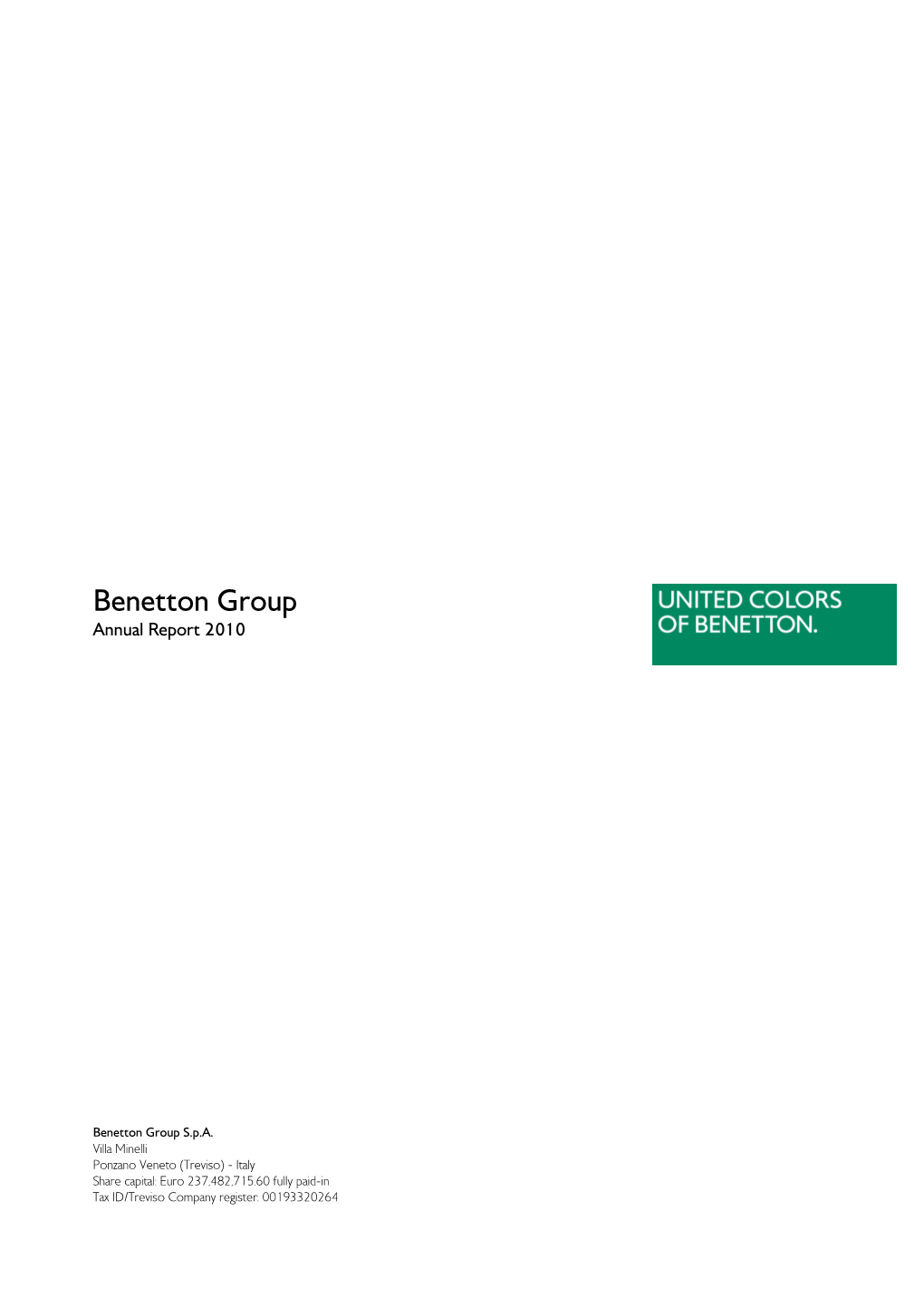 Benetton Group Annual Report 2010