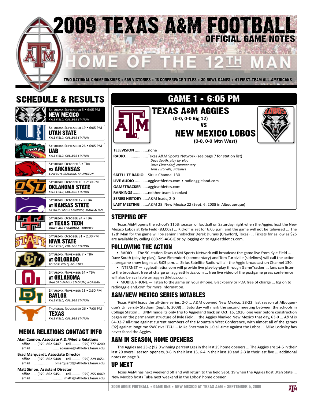 2009 Texas A&M Football