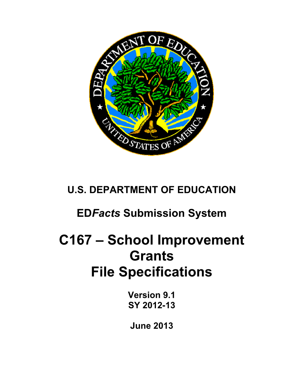 School Improvement Grants File Specifications
