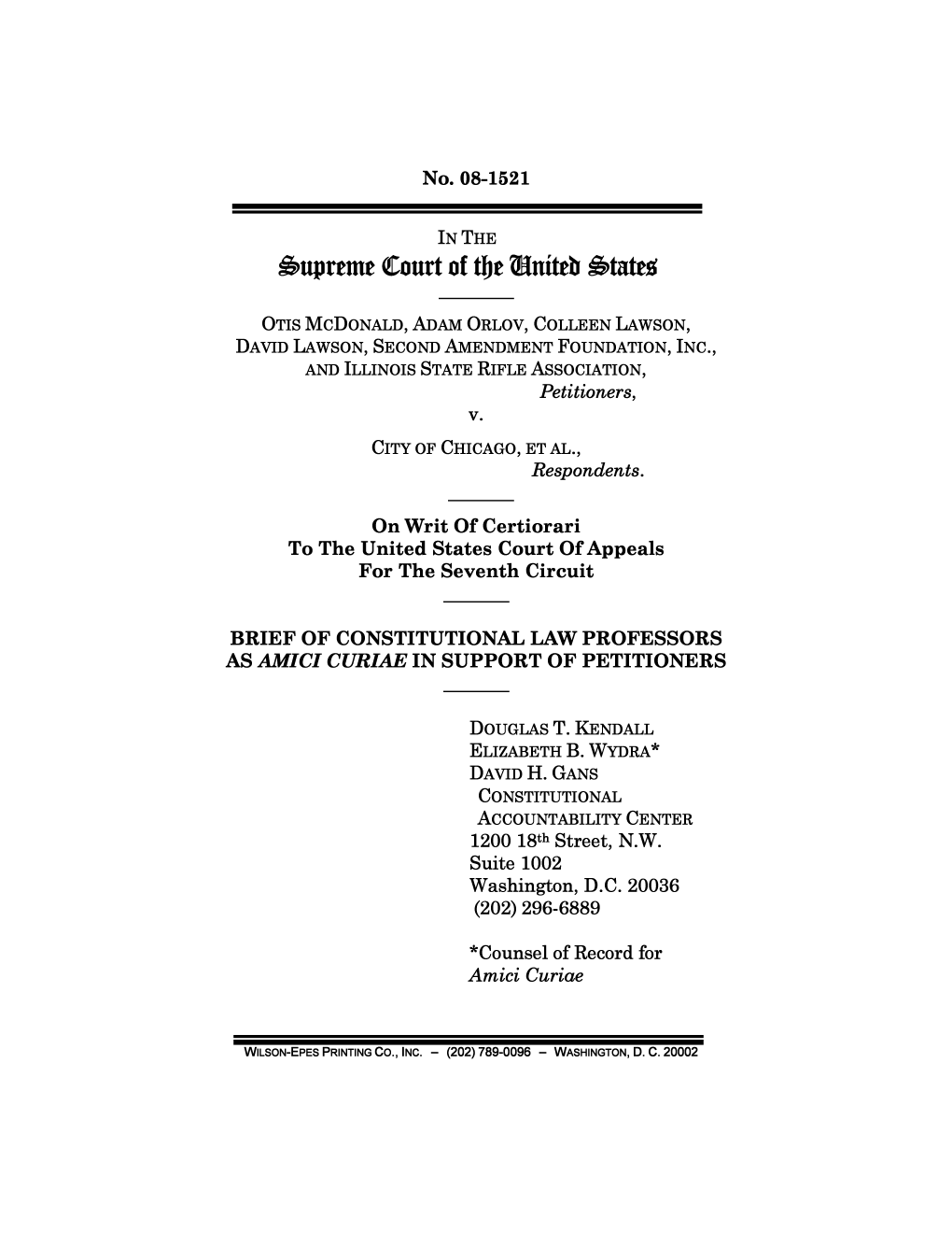 Supreme Court Merits Stage Amicus Brief