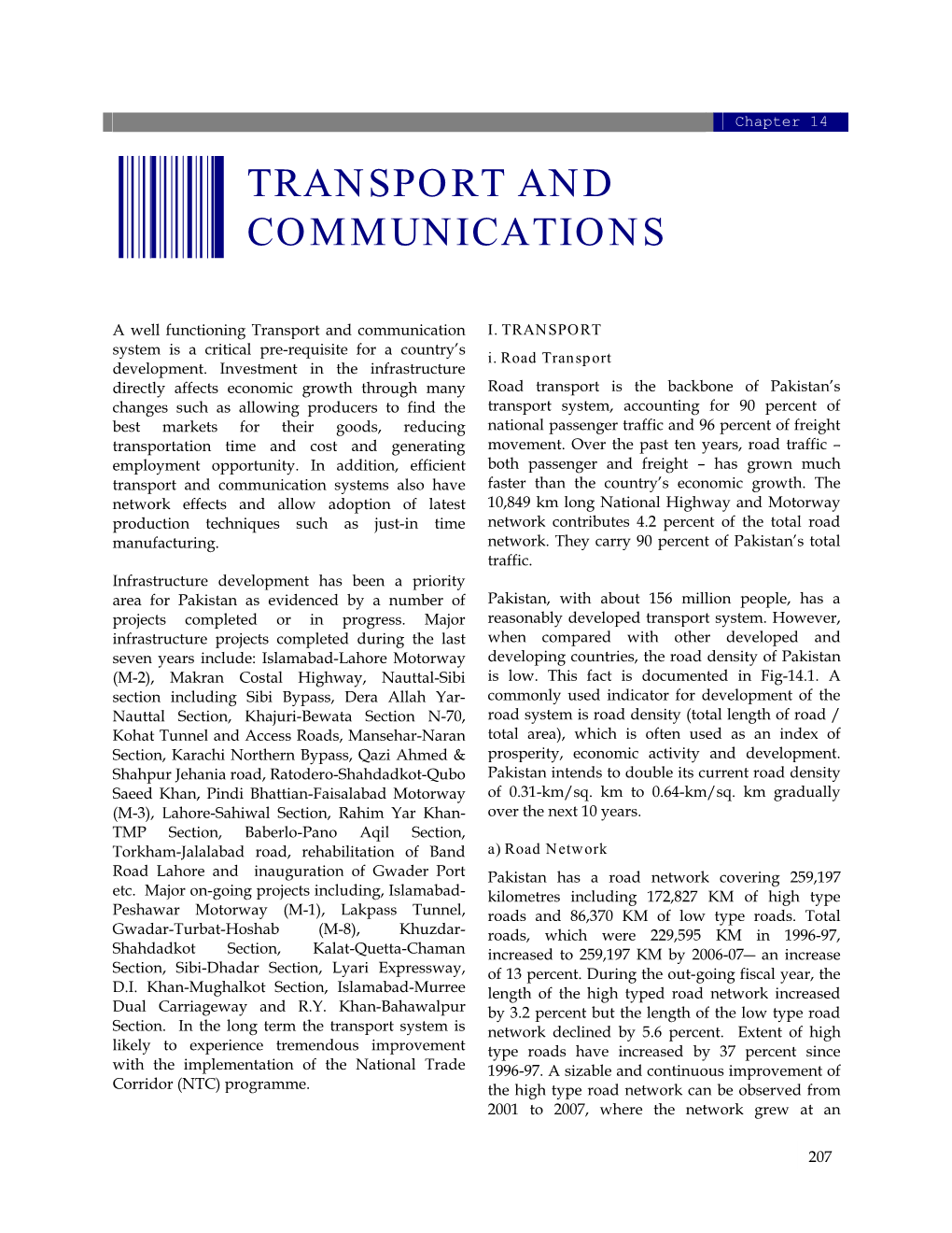 Transport and Communications