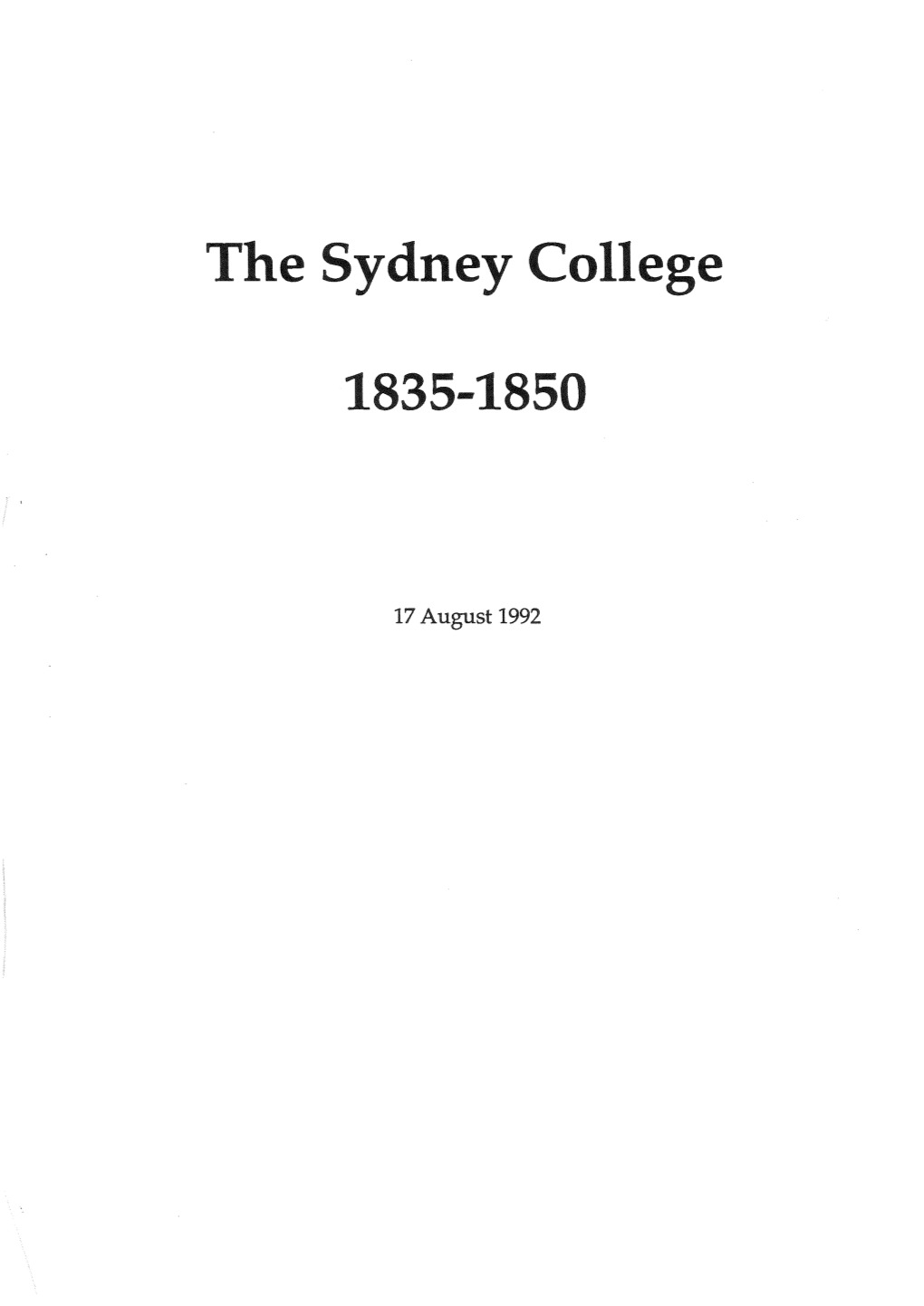 The Sydney College