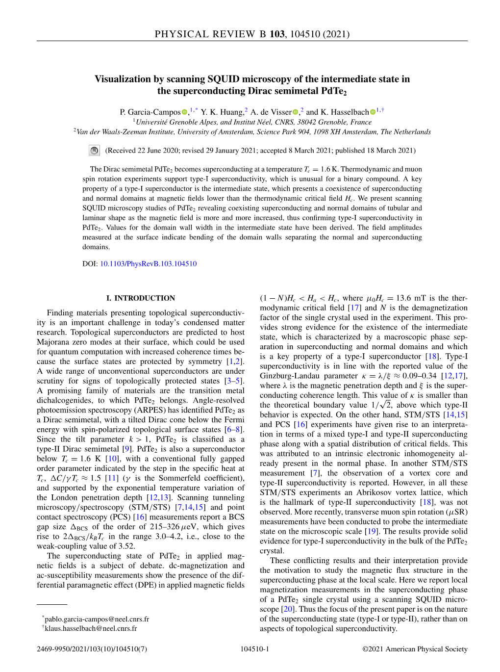 Visualization by Scanning SQUID Microscopy of the Intermediate State in the Superconducting Dirac Semimetal Pdte2