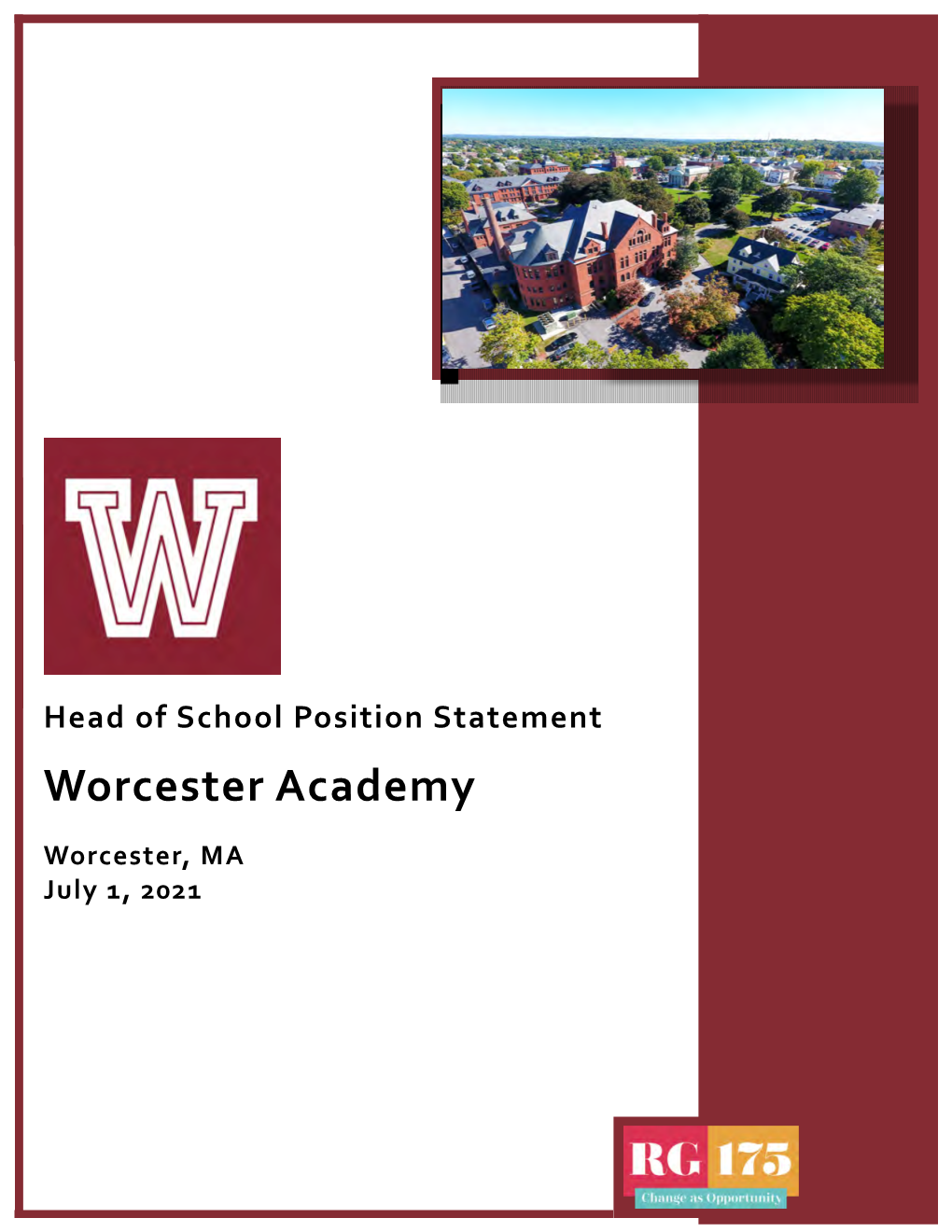 WORCESTER ACADEMY PS As of Mar 23.Spub