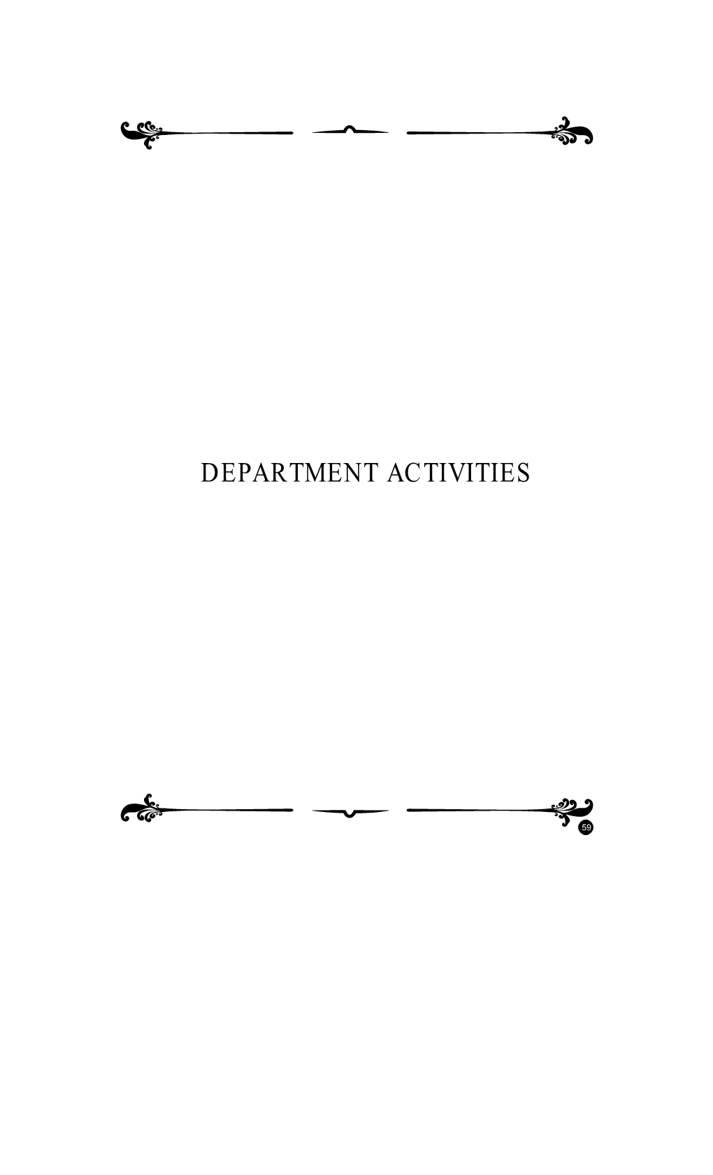 Department Activities