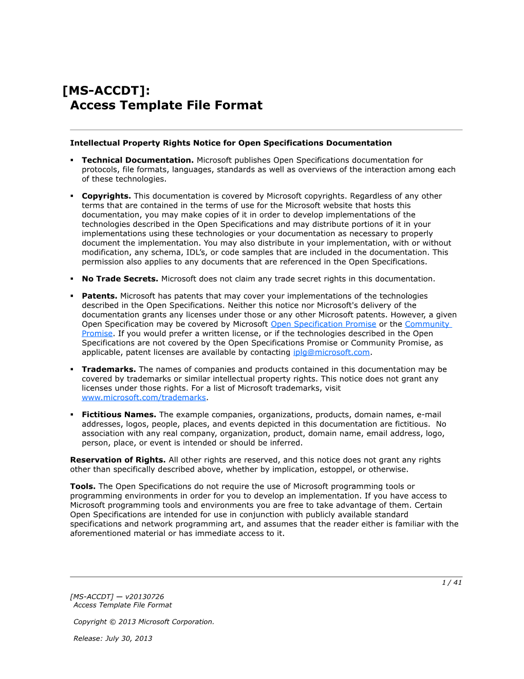 Intellectual Property Rights Notice for Open Specifications Documentation s57