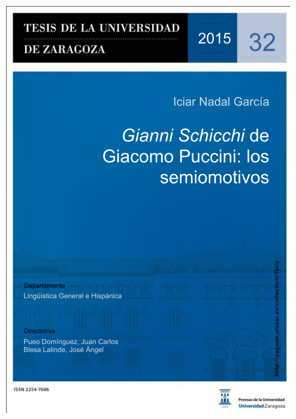Gianni Schicchi De Giacomo Puccini: Los Semiomotivos