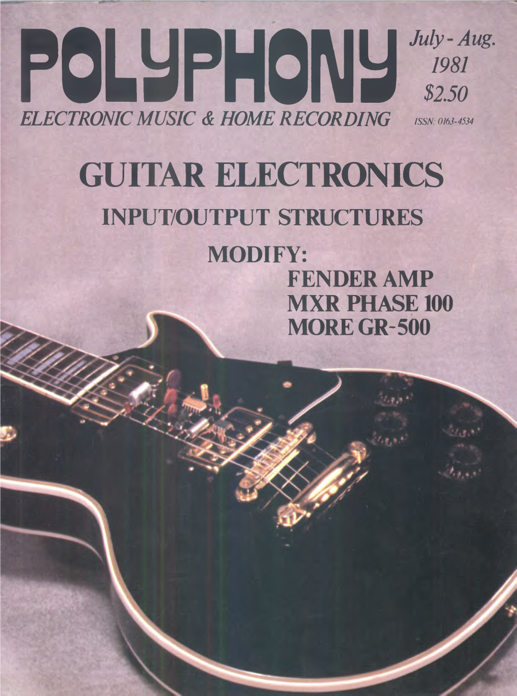 Guitar Electronics Input/Output Structures Modify: Fender Amp Mxr Phase 100 More Gr- 500 the Ultimate Keyboard