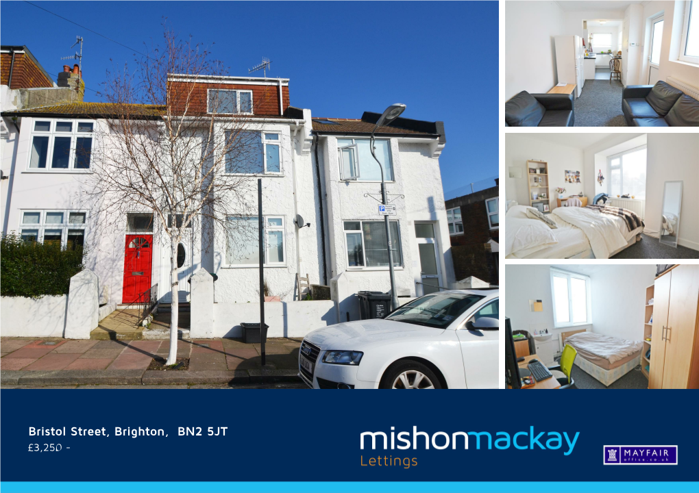 Bristol Street, Brighton, BN2 5JT £3,250 - Six Double Bedroom HMO, Arranged Over Three Floors in Excellent Decorative Order Throughout