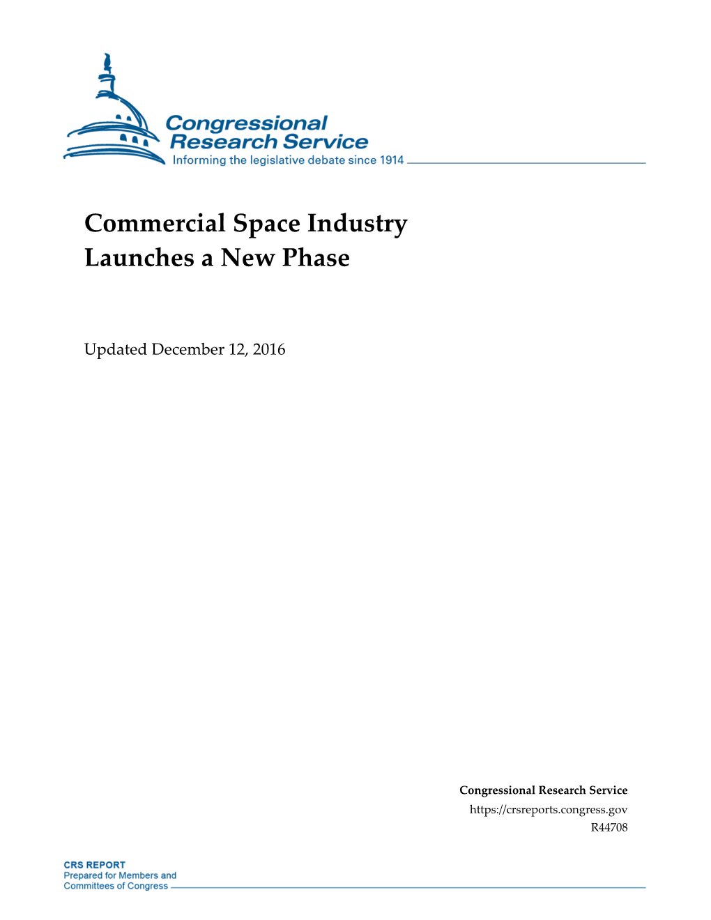 Commercial Space Industry Launches a New Phase