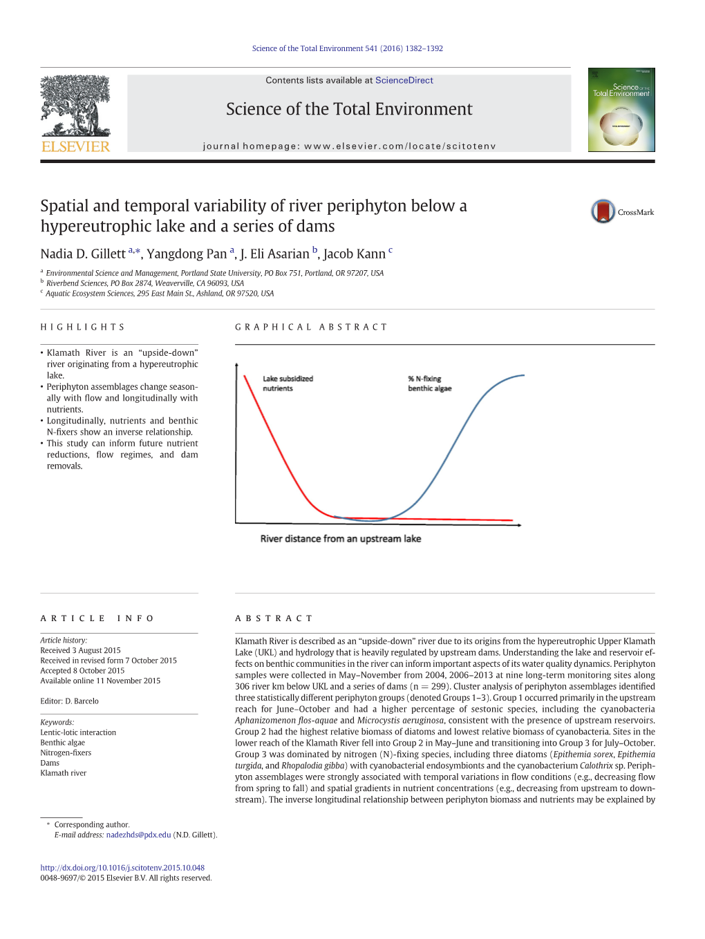 Spatial and Temporal Variability of River Periphyton Below a Hypereutrophic Lake and a Series of Dams