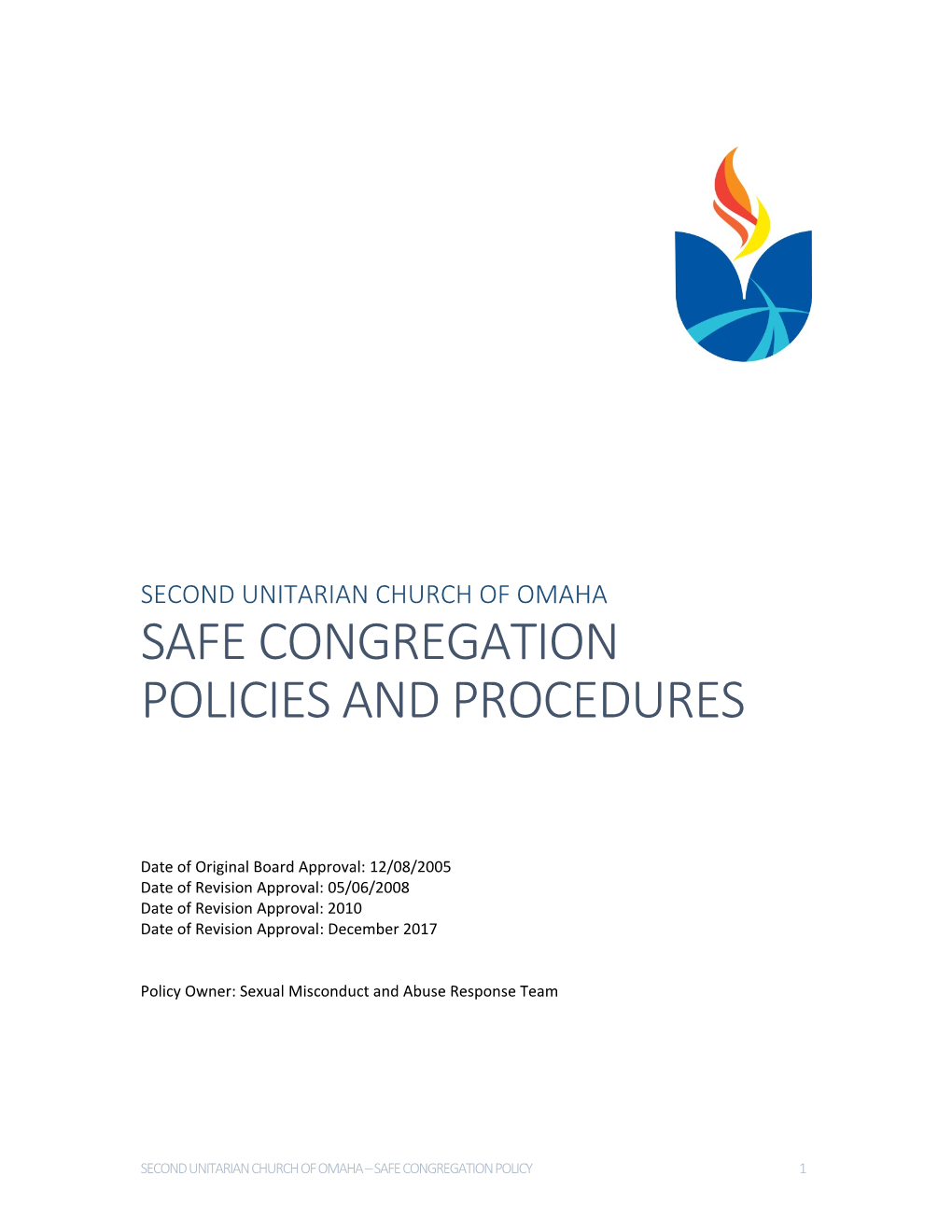 Second Unitarian Church of Omaha Safe Congregation Policies and Procedures