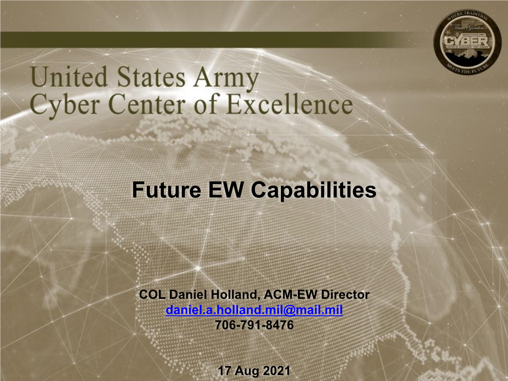 Future EW Capabilities