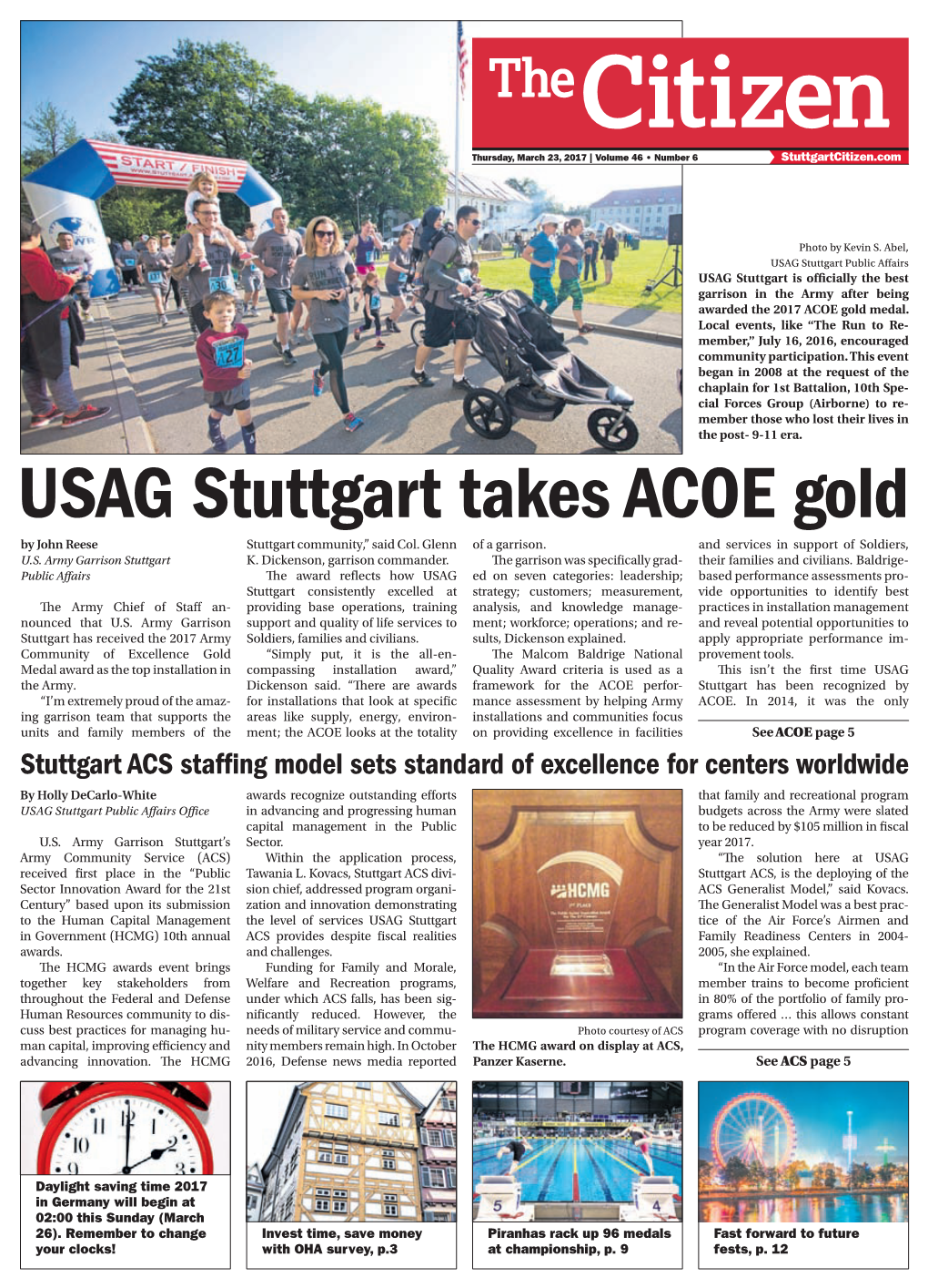 USAG Stuttgart Takes ACOE Gold by John Reese Stuttgart Community,” Said Col