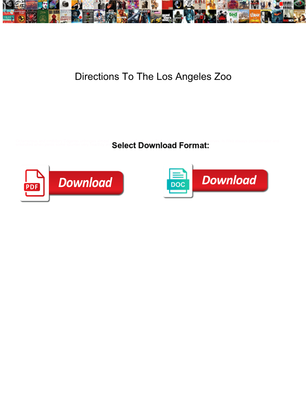 Directions to the Los Angeles Zoo