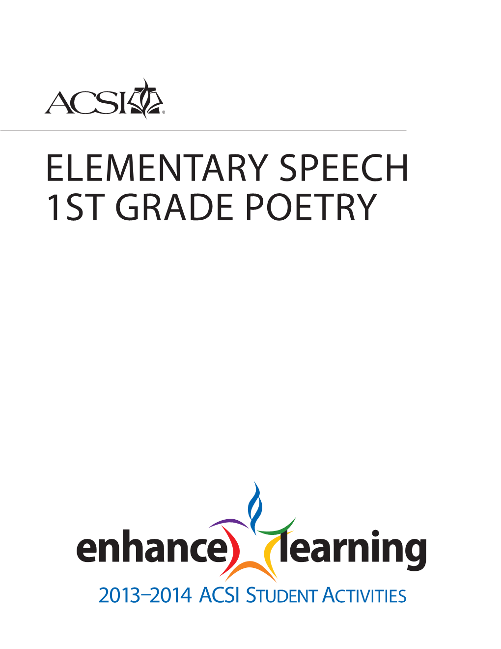 Elementary Speech 1St Grade Poetry