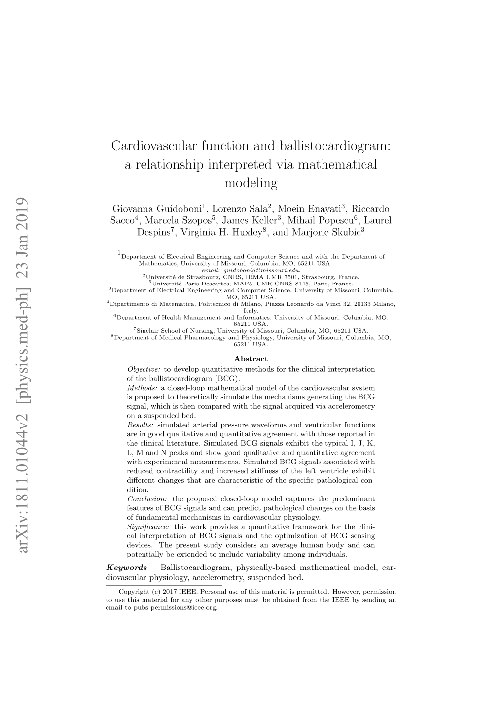 Arxiv:1811.01044V2 [Physics.Med-Ph] 23 Jan 2019 Potentially Be Extended to Include Variability Among Individuals