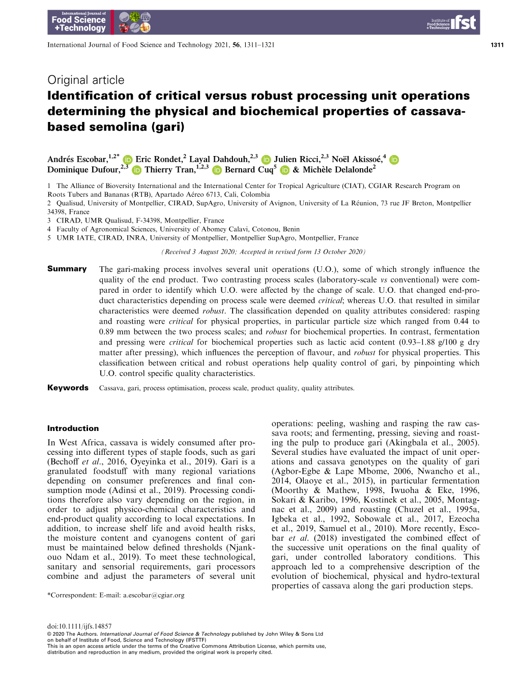 Identification of Critical Versus Robust Processing Unit Operations