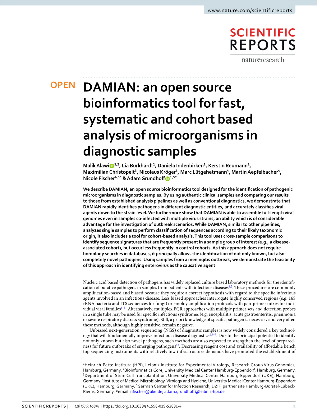 An Open Source Bioinformatics Tool for Fast, Systematic and Cohort Based