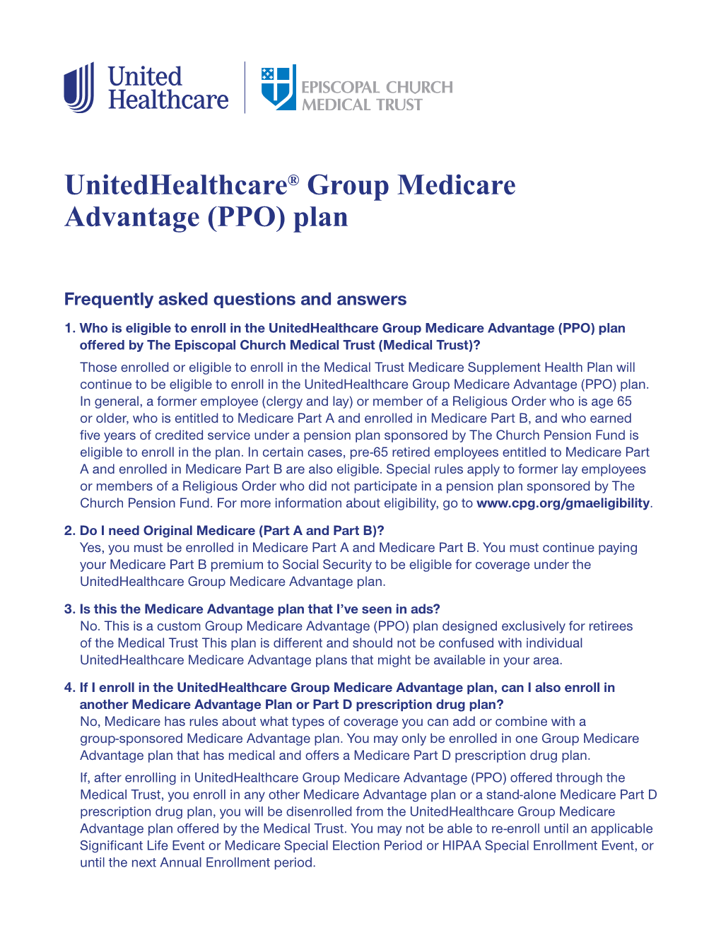 Unitedhealthcare® Group Medicare Advantage (PPO) Plan