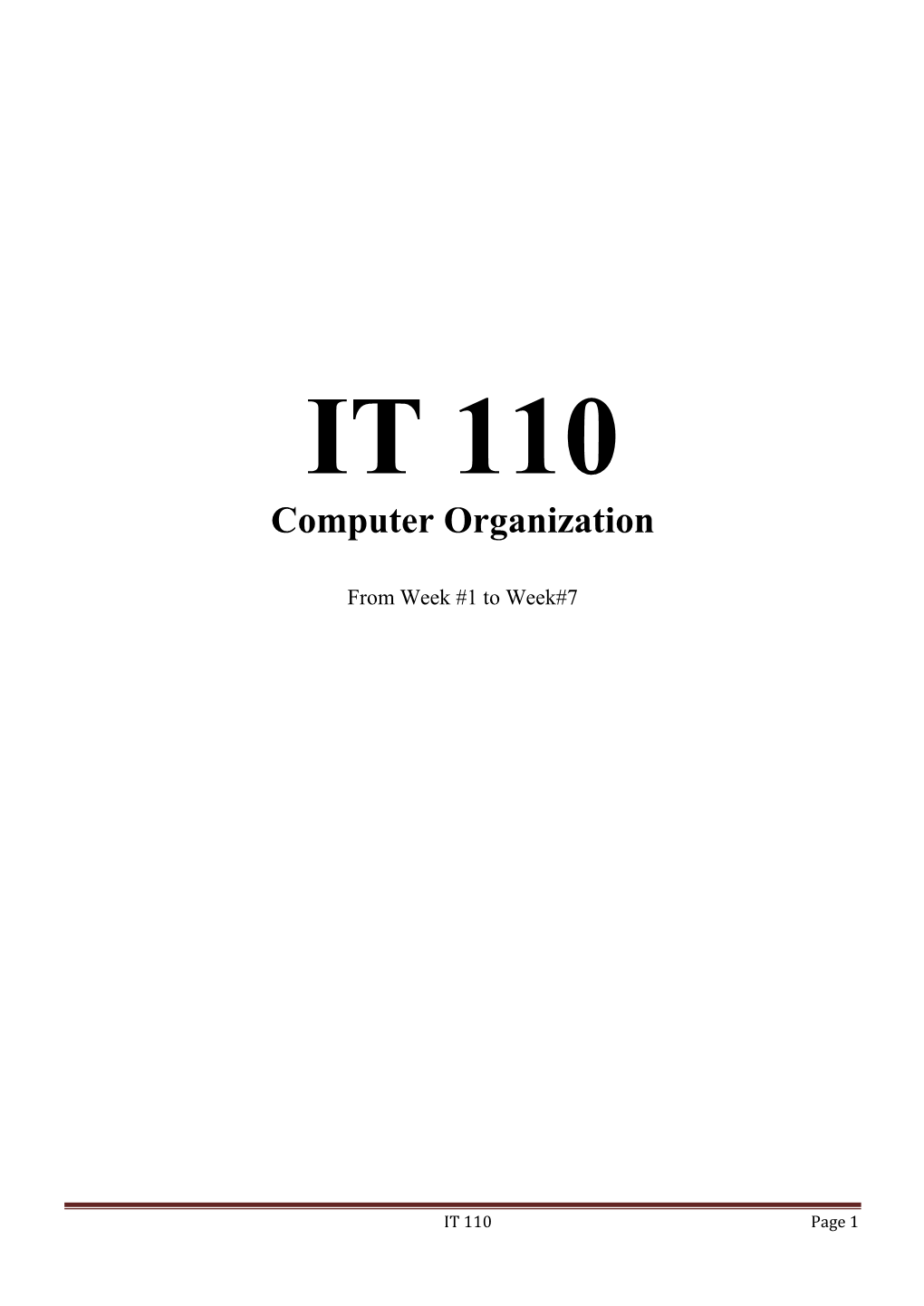 Computer Organization