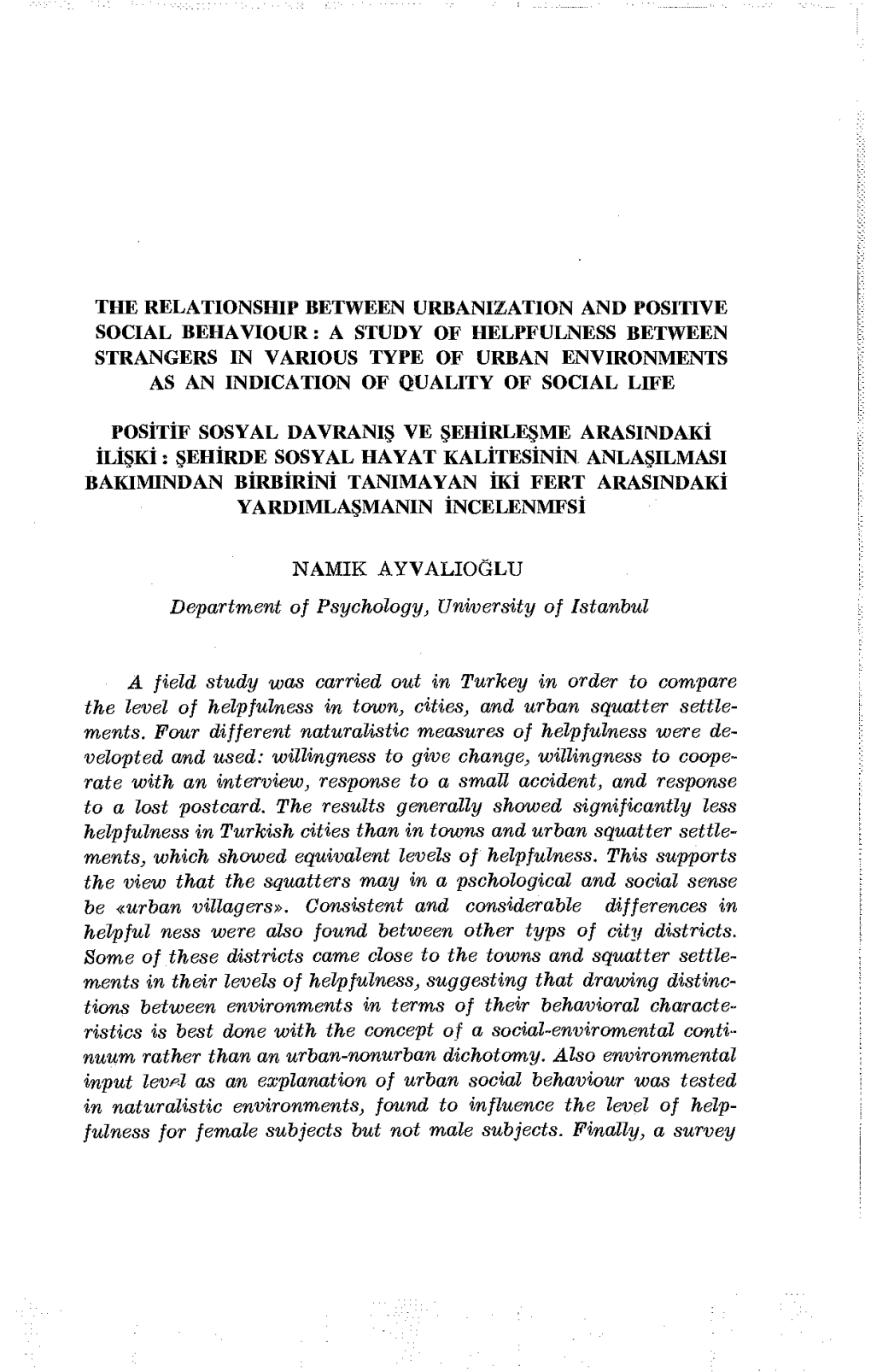 The Relationship Between Urbanization And