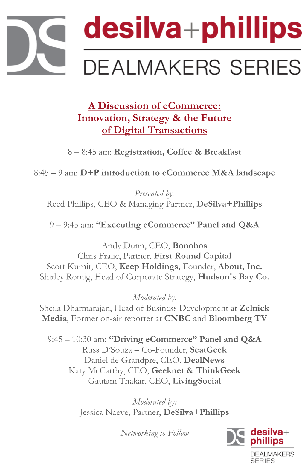 A Discussion of Ecommerce: Innovation, Strategy & the Future of Digital Transactions