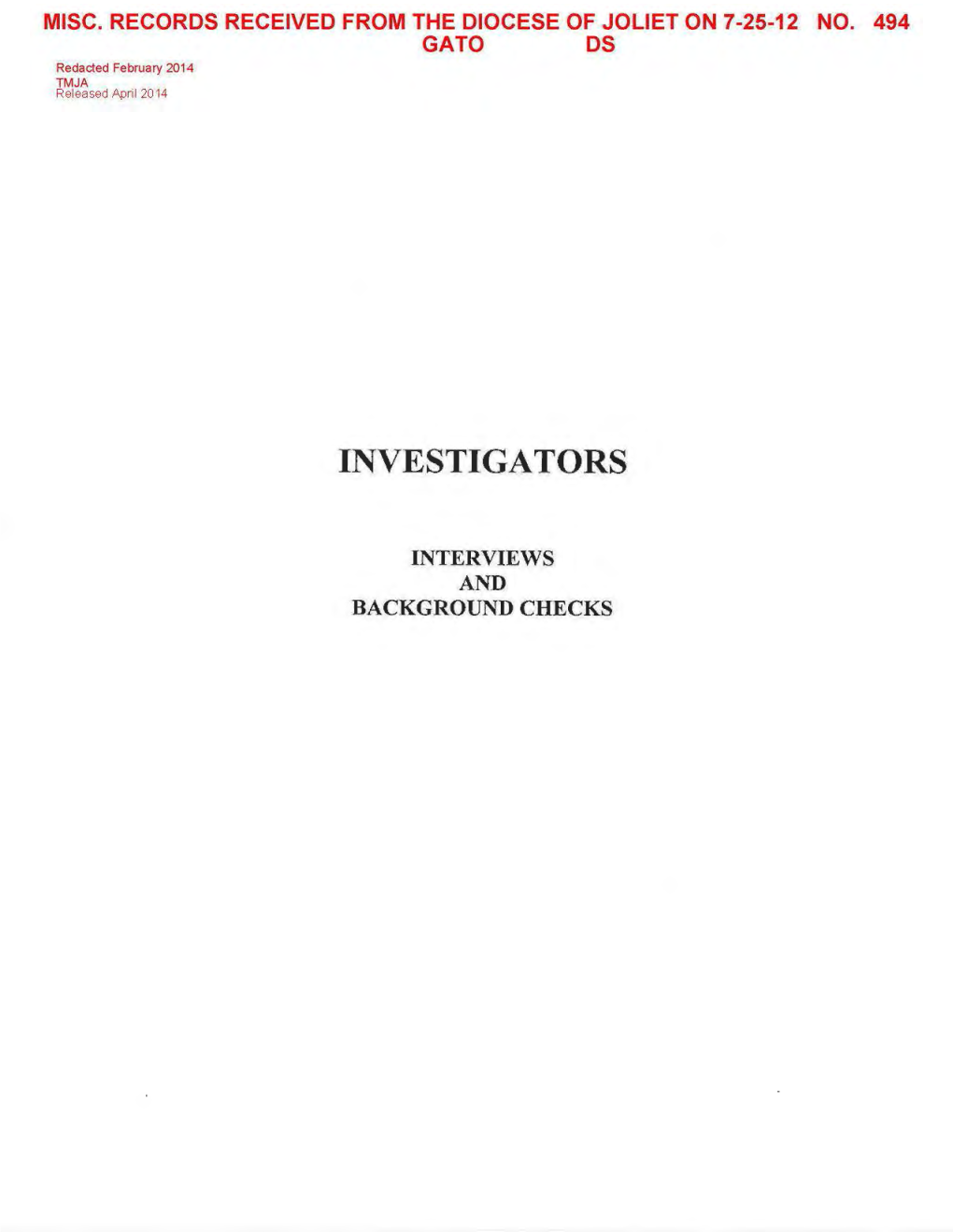 Entire Released Investigators File