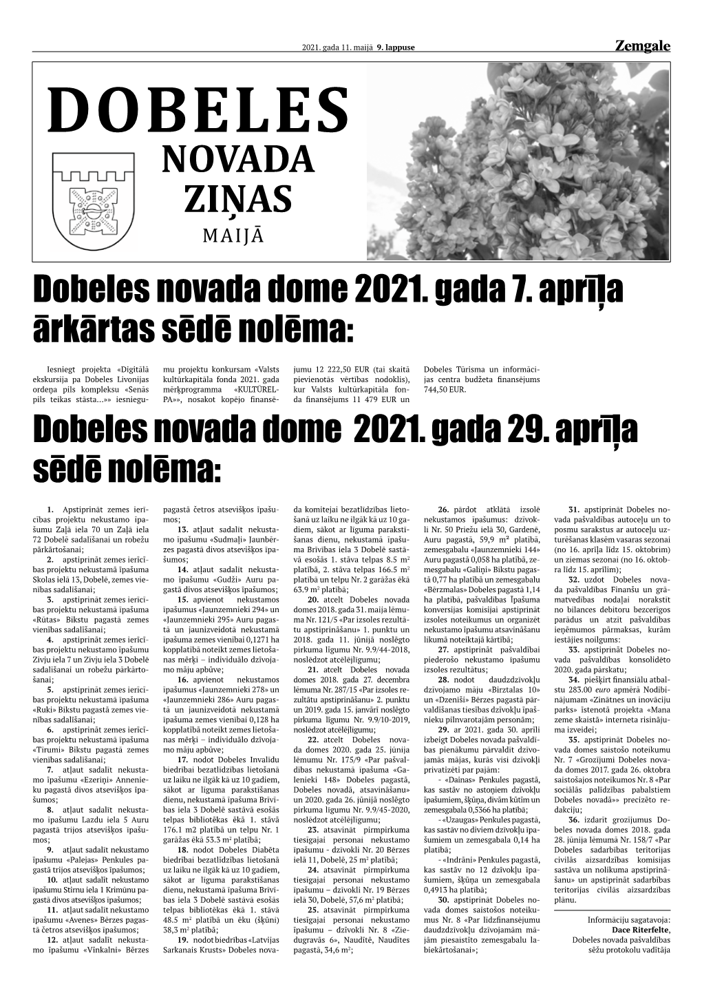 Dobeles Novada Ziņas