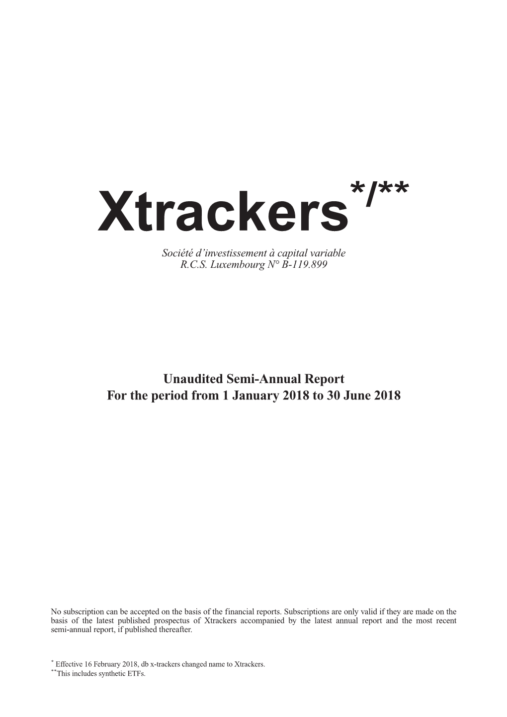 Xtrackers Etfs