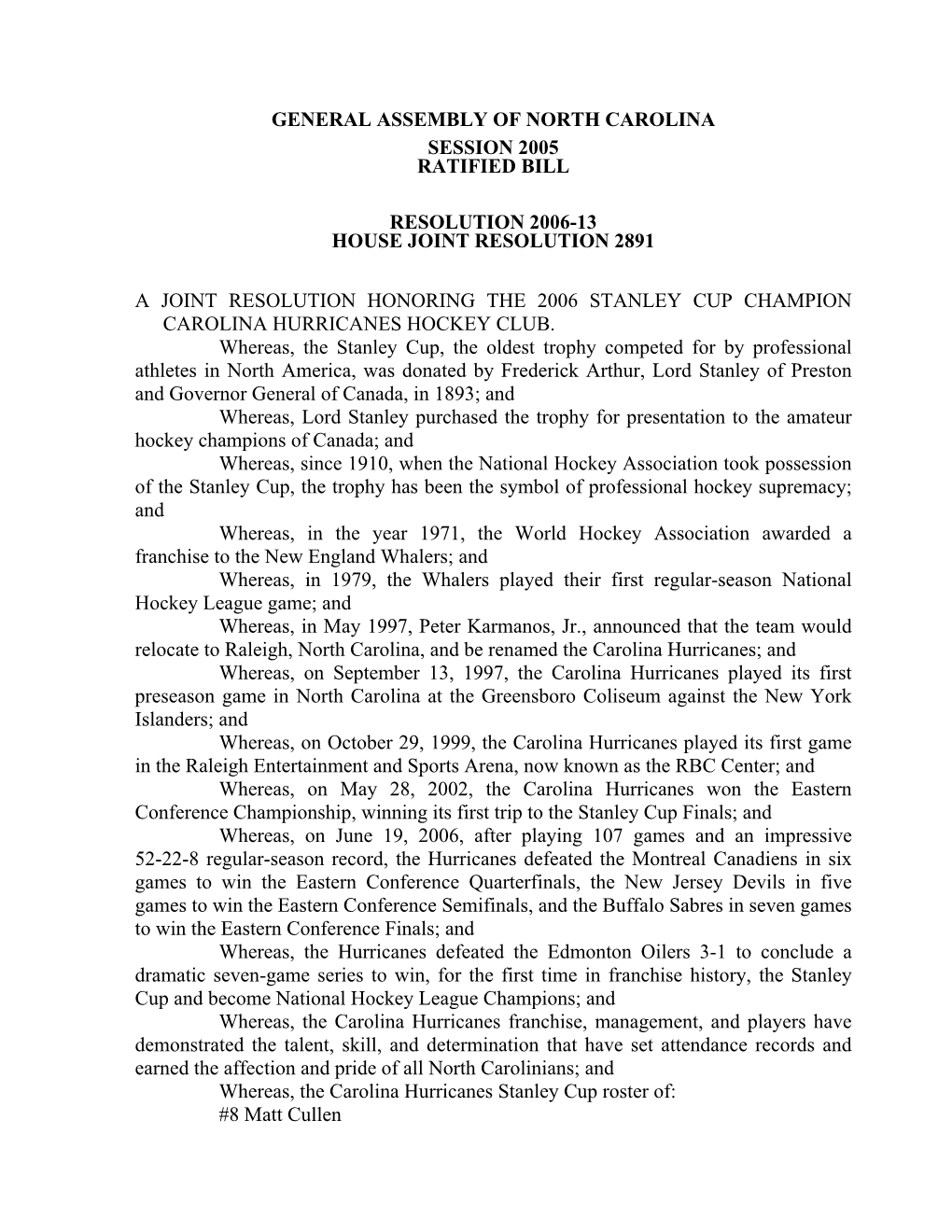 General Assembly of North Carolina Session 2005 Ratified Bill