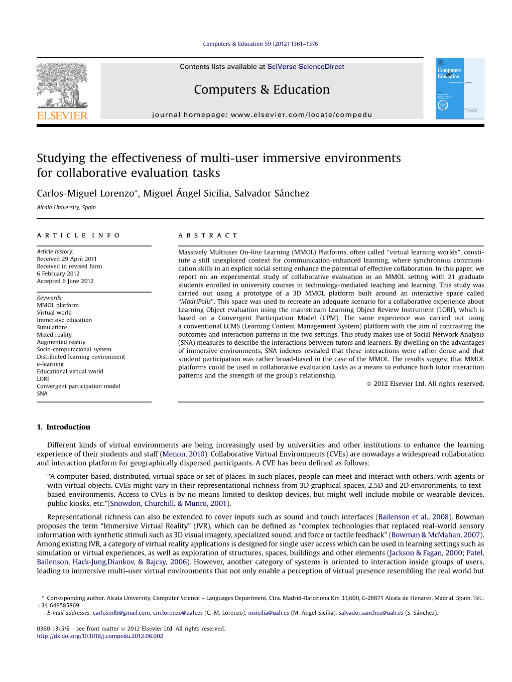 Studying the Effectiveness of Multi-User Immersive Environments for Collaborative Evaluation Tasks