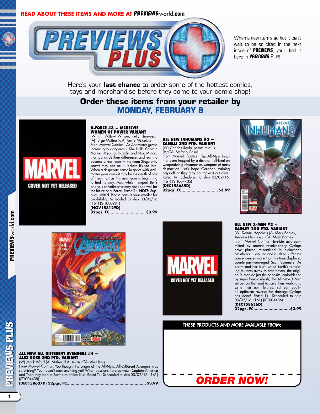 PREVIEWS Plus!