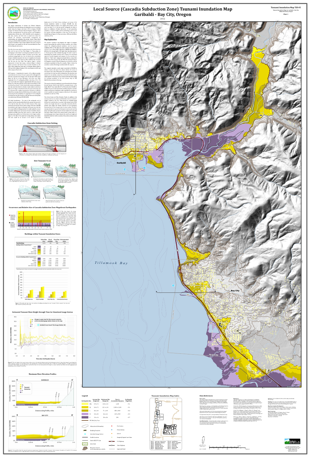 DOGAMI TIM-Till-05, Plate 1: Local-Source (Cascadia Subduction Zone) Tsunami Inundation Map for Garibaldi