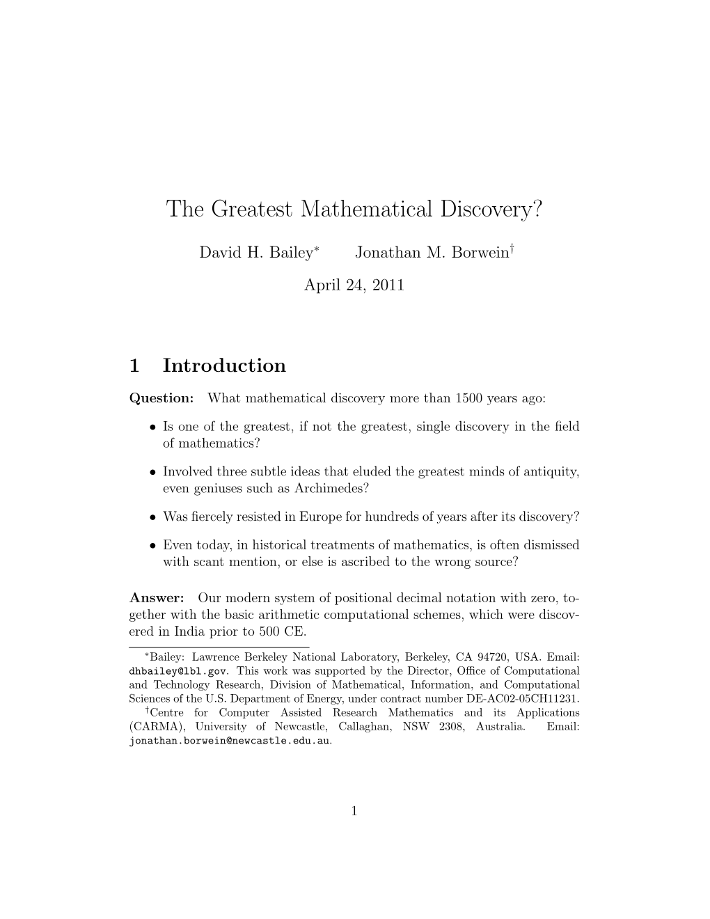 Positional Notation Or Trigonometry [2, 13]