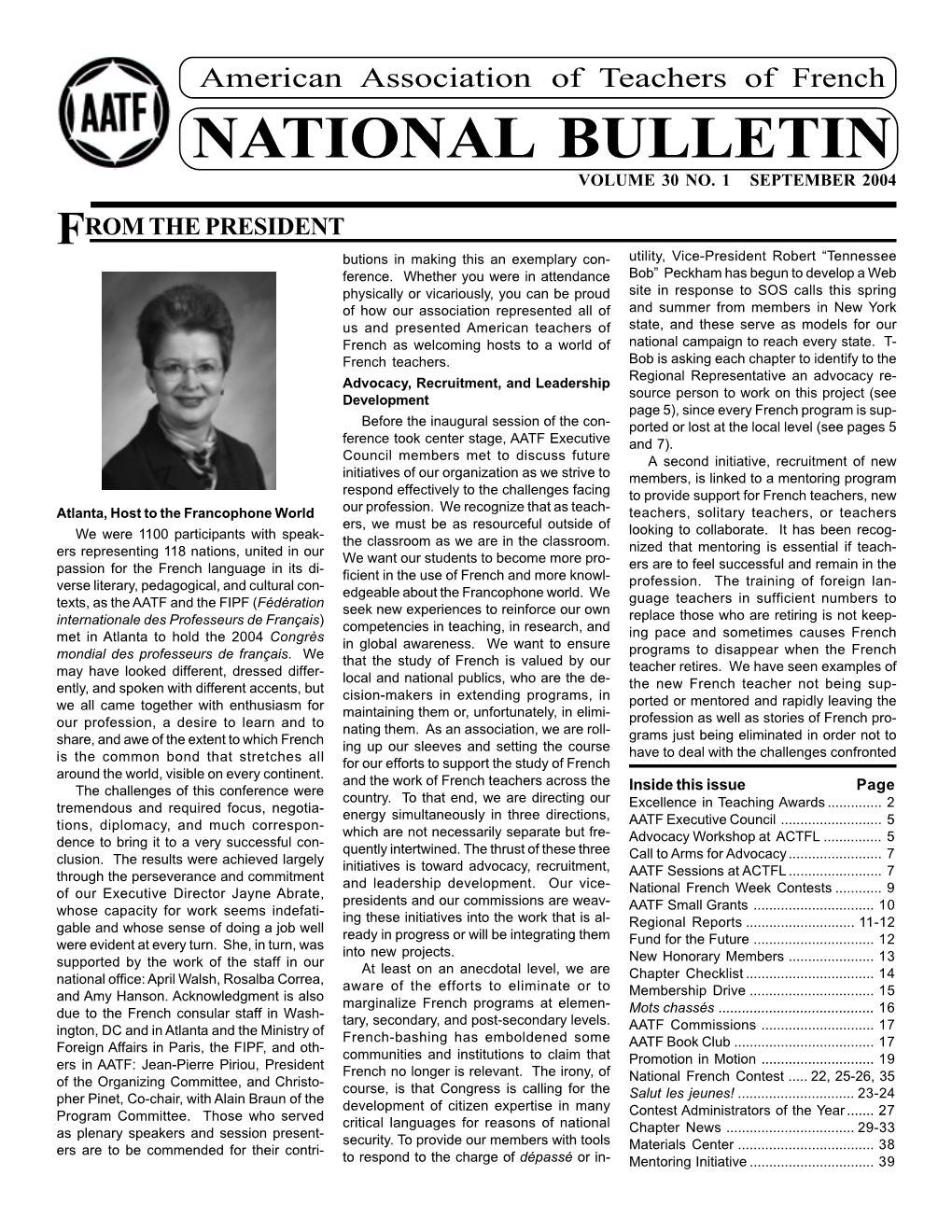National Bulletin Volume 30 No