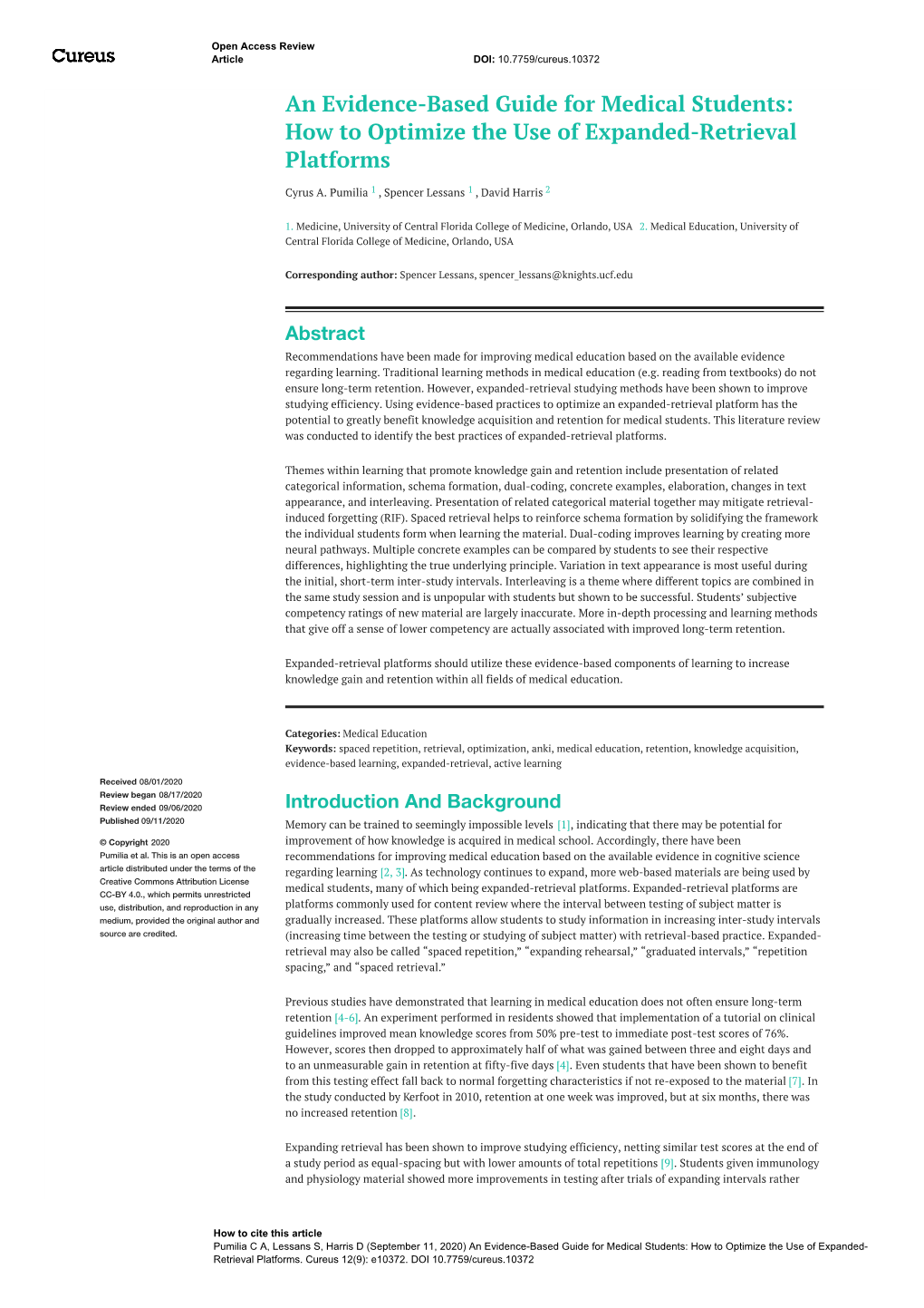 An Evidence-Based Guide for Medical Students: How to Optimize the Use of Expanded-Retrieval Platforms