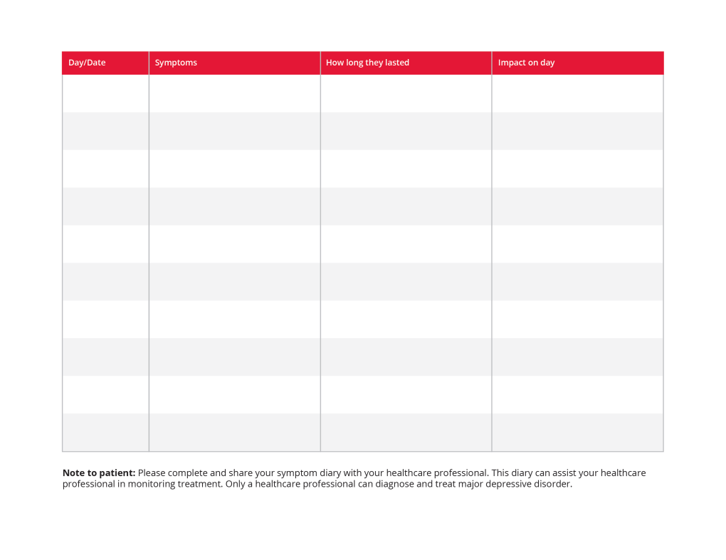 Print Your Symptom Diary