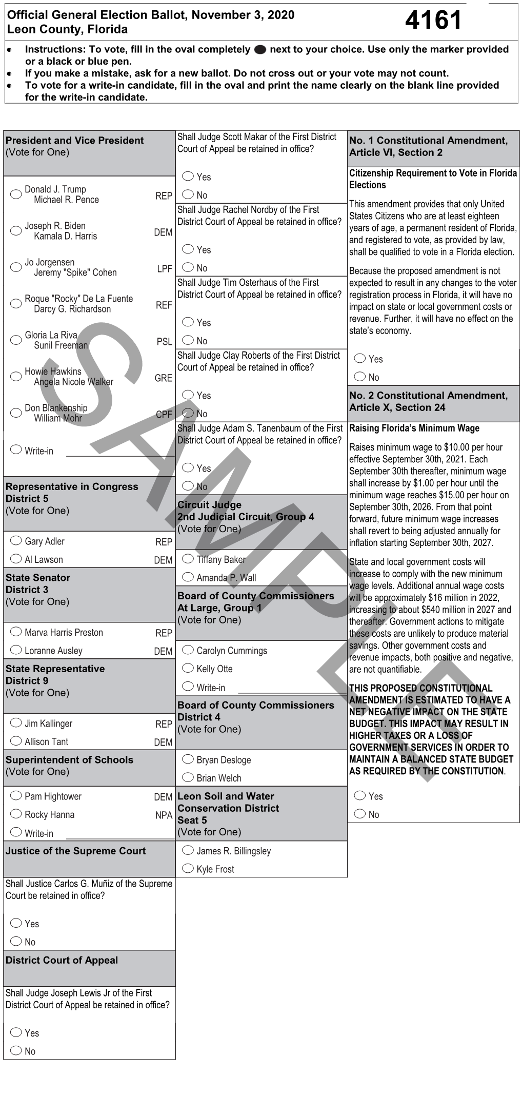 Vote Both Sides of Ballot 4161