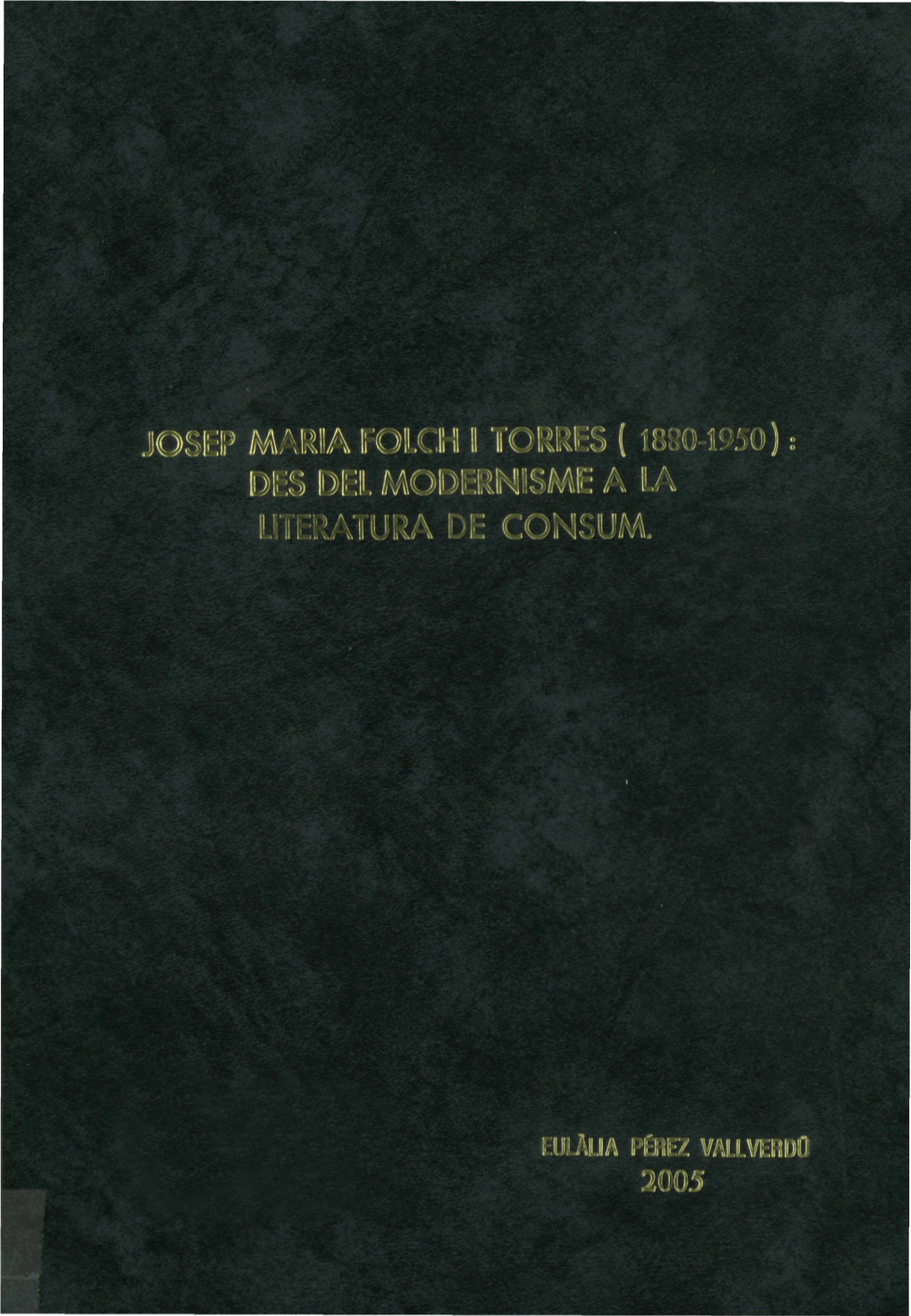 Josep Maria Folch I Torres I El Mercat Literari.» A: En Patufet, Cent Anys