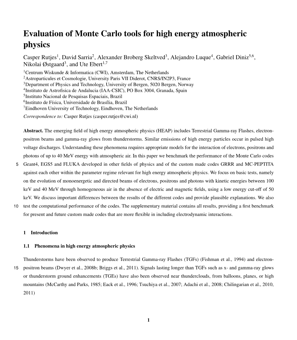 Evaluation of Monte Carlo Tools for High Energy Atmospheric Physics