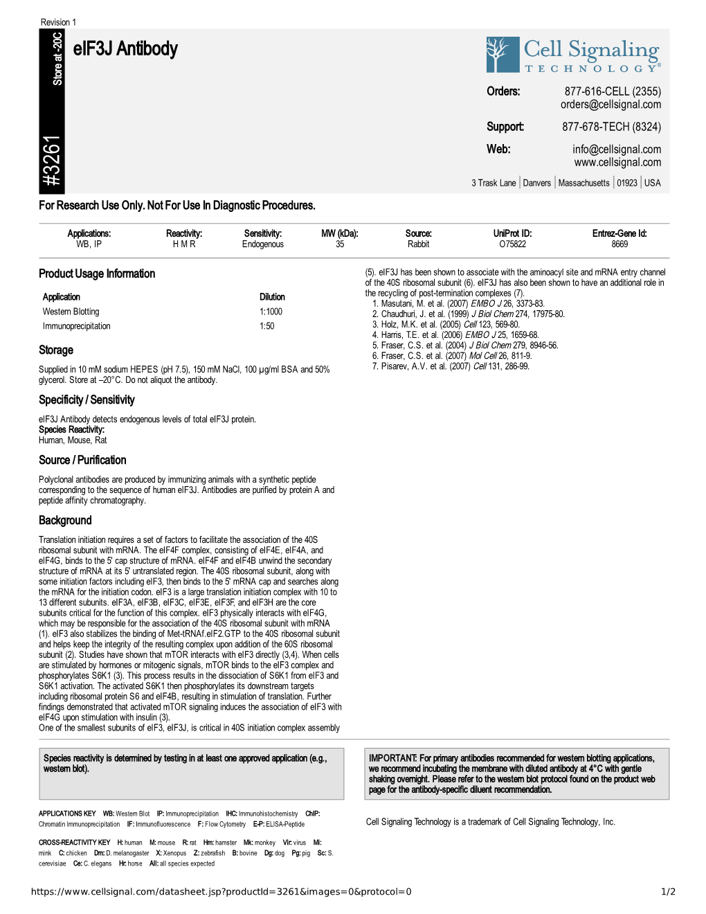 Eif3j Antibody A