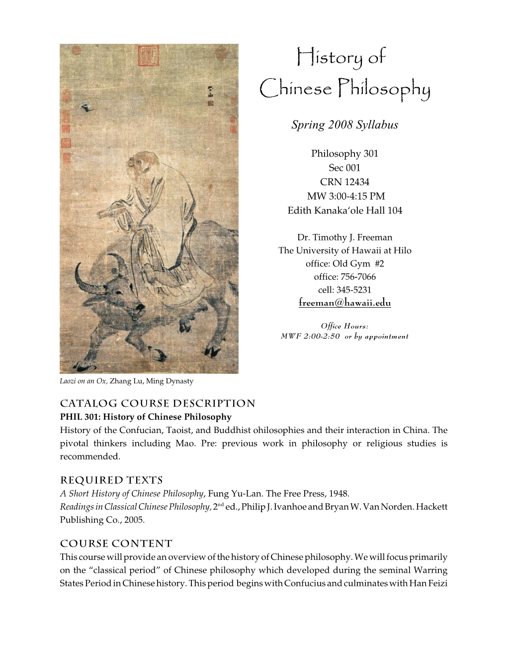 History of Chinese Philosophy