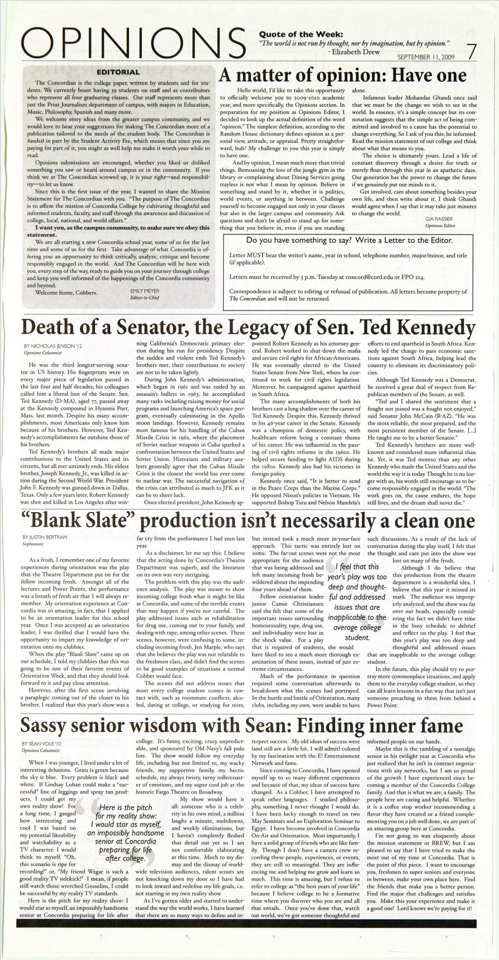 Death of a Senator, the Legacy of Sen. Ted Kennedy