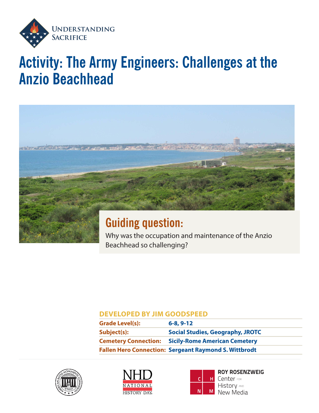 Activity: the Army Engineers: Challenges at the Anzio Beachhead