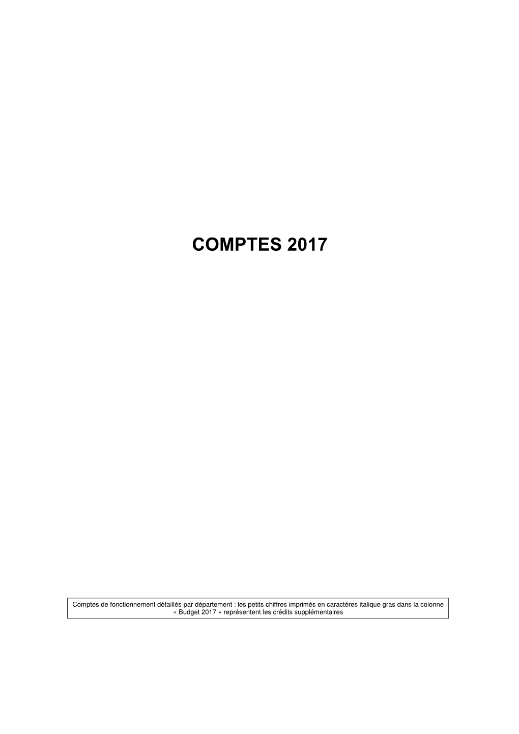 Comptes 2017